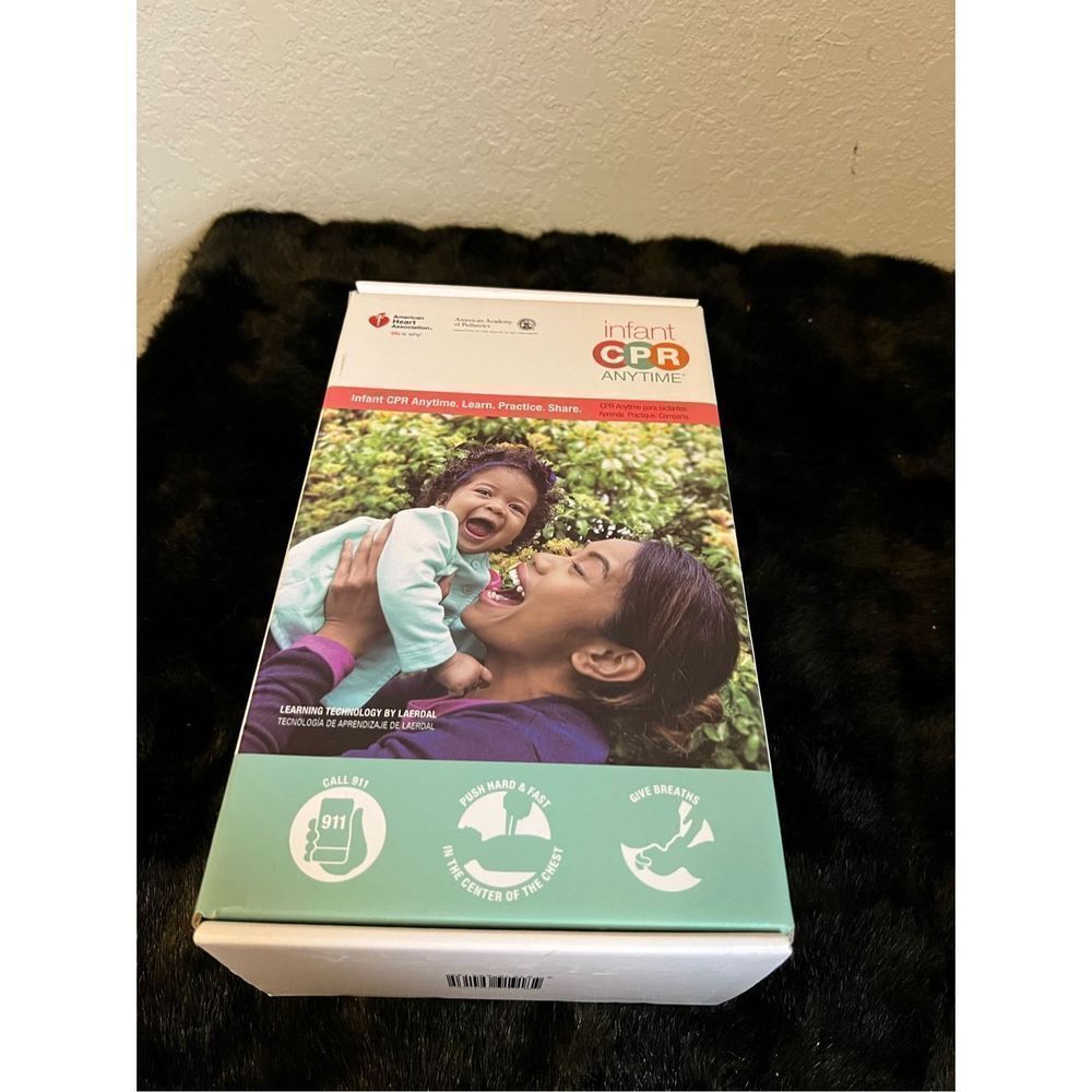 Infant CPR Anytime Kit AHA Heart Association DVD Training + Baby Manikin - NEW